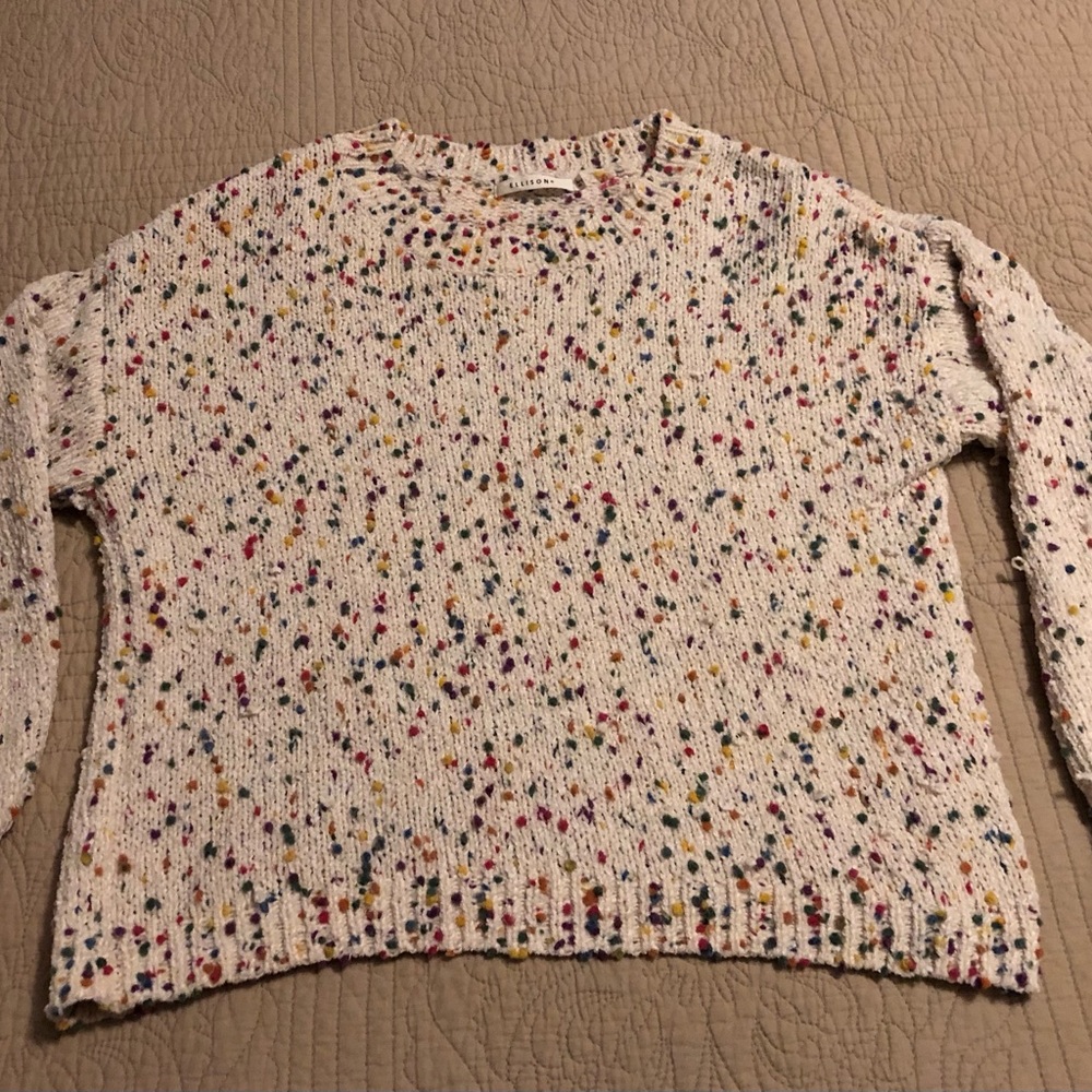 Ellison Birthday Cake Sprinkles Sweater Women’s M Long Sleeves